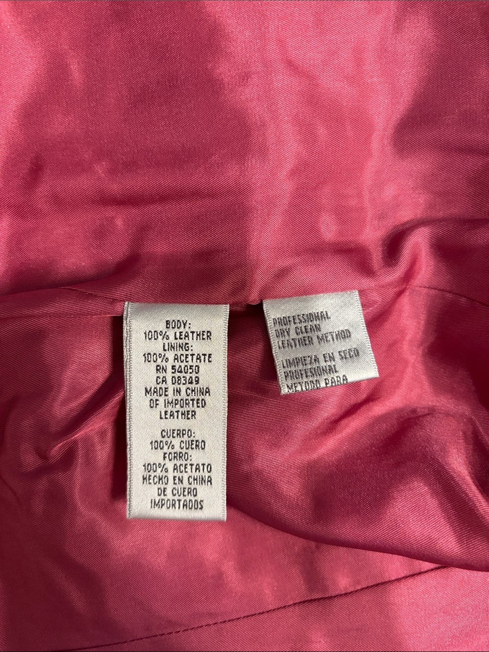 Nine West Pink Genuine Leather Blazer, SZ. L - Picture 4 of 10